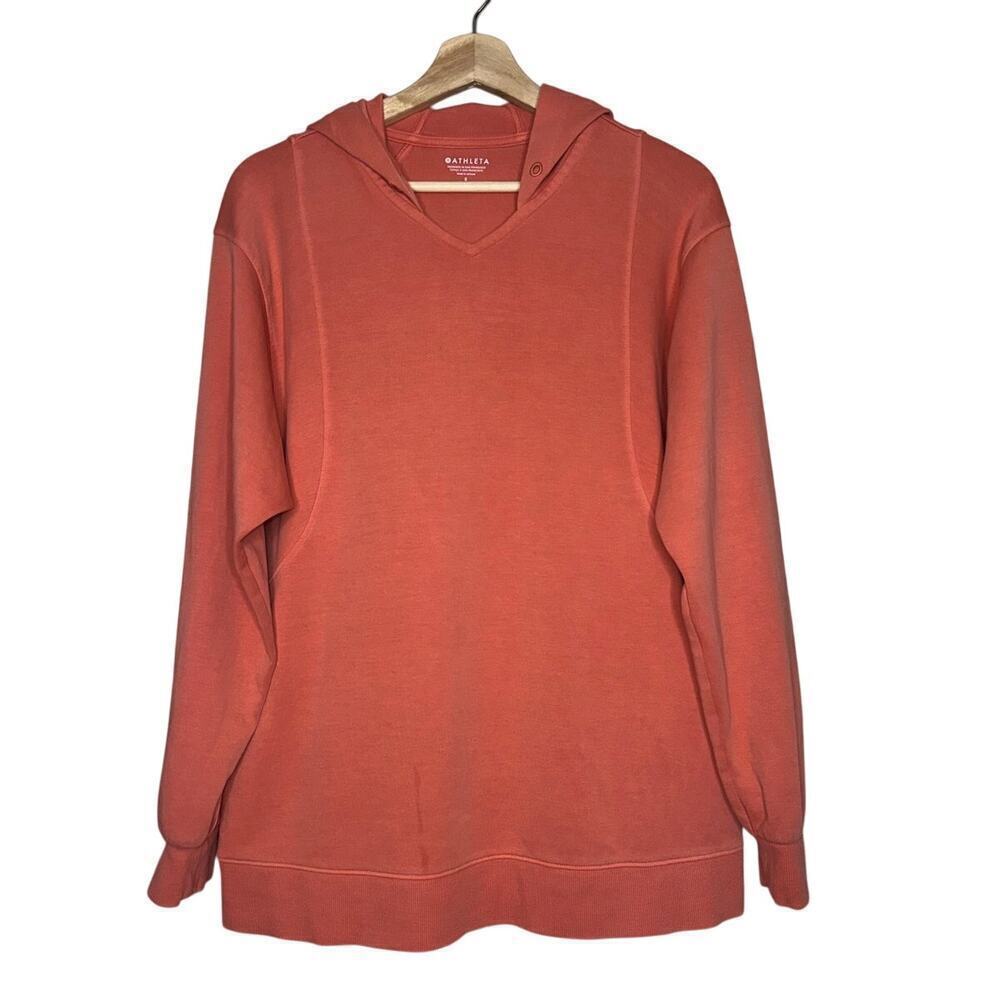 Athleta Sundown Pullover Hoodie Coral/Orange Size Small